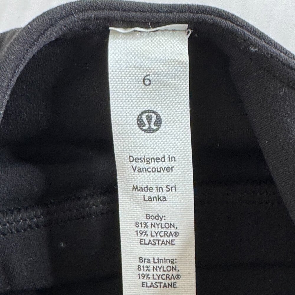 EUC Lululemon Athletica Align Tank Top Woman's sz 6 Black Cropped - Picture 4 of 9